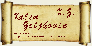 Kalin Zeljković vizit kartica